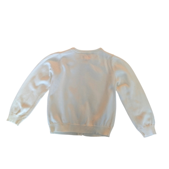 Children's Place Girls Cotton White Cardigan Sweater Size 4T - Picture 2 of 7